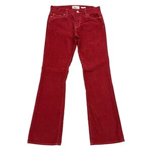 Y2K Old Navy Corduroy Pants Women 4 Small Flare Boot Cut Grunge Indie Red Retro